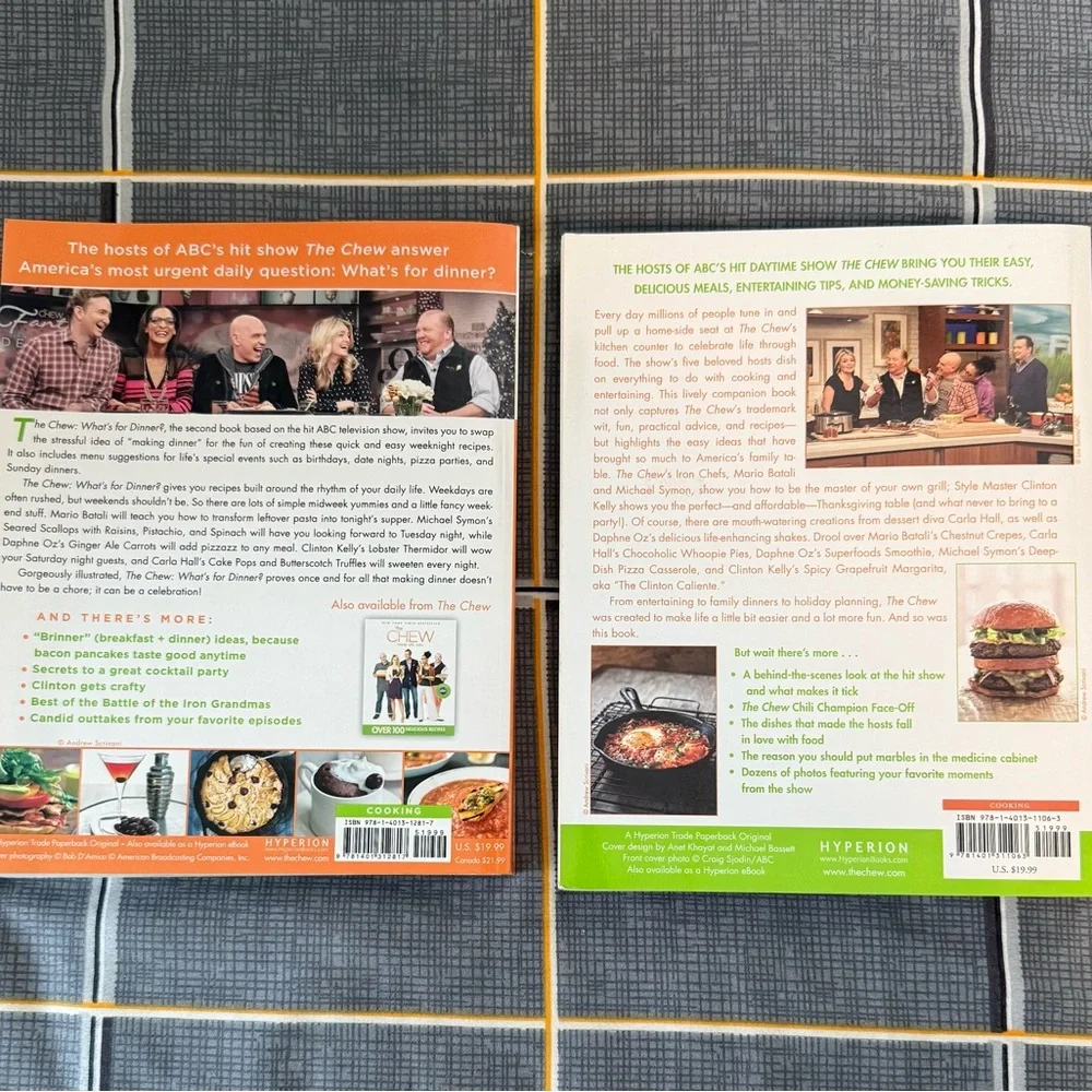 🏡NWOT Cookbook Set - The Chew “What’s for Dinner AND The Chew Food. Life. Fun.”